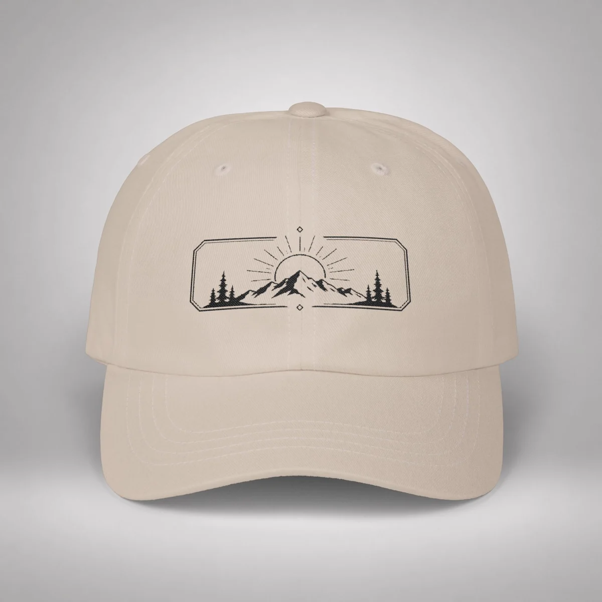 Mountain sunrise dad cap
